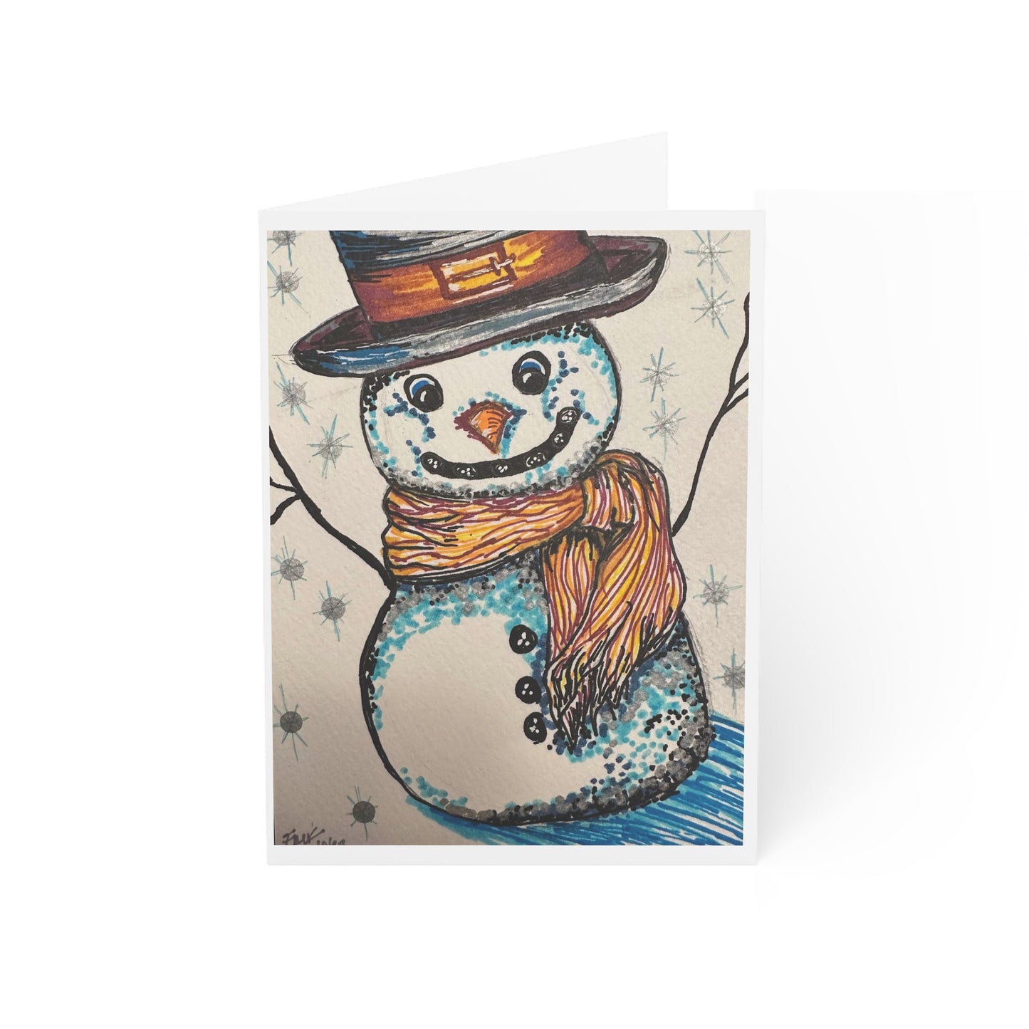 Snowman Greeting cards- available in quantities 1, 10, 25, and 50