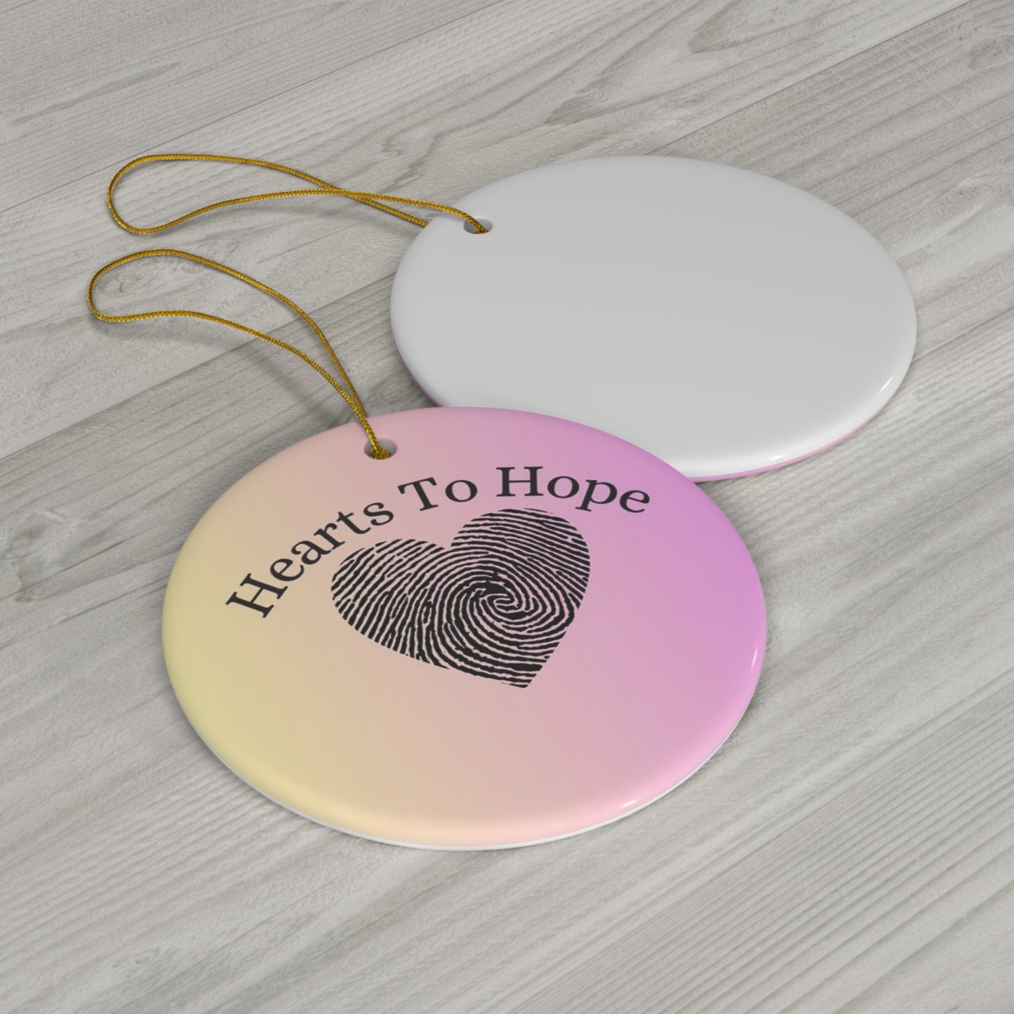 Help Hearts to Hope  Support Toys for Tots this holiday season!  Ceramic Ornament, 4 Shapes