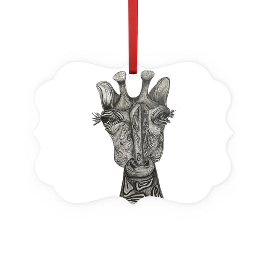 Gertie the Giraffe Metal Plaque Ornament