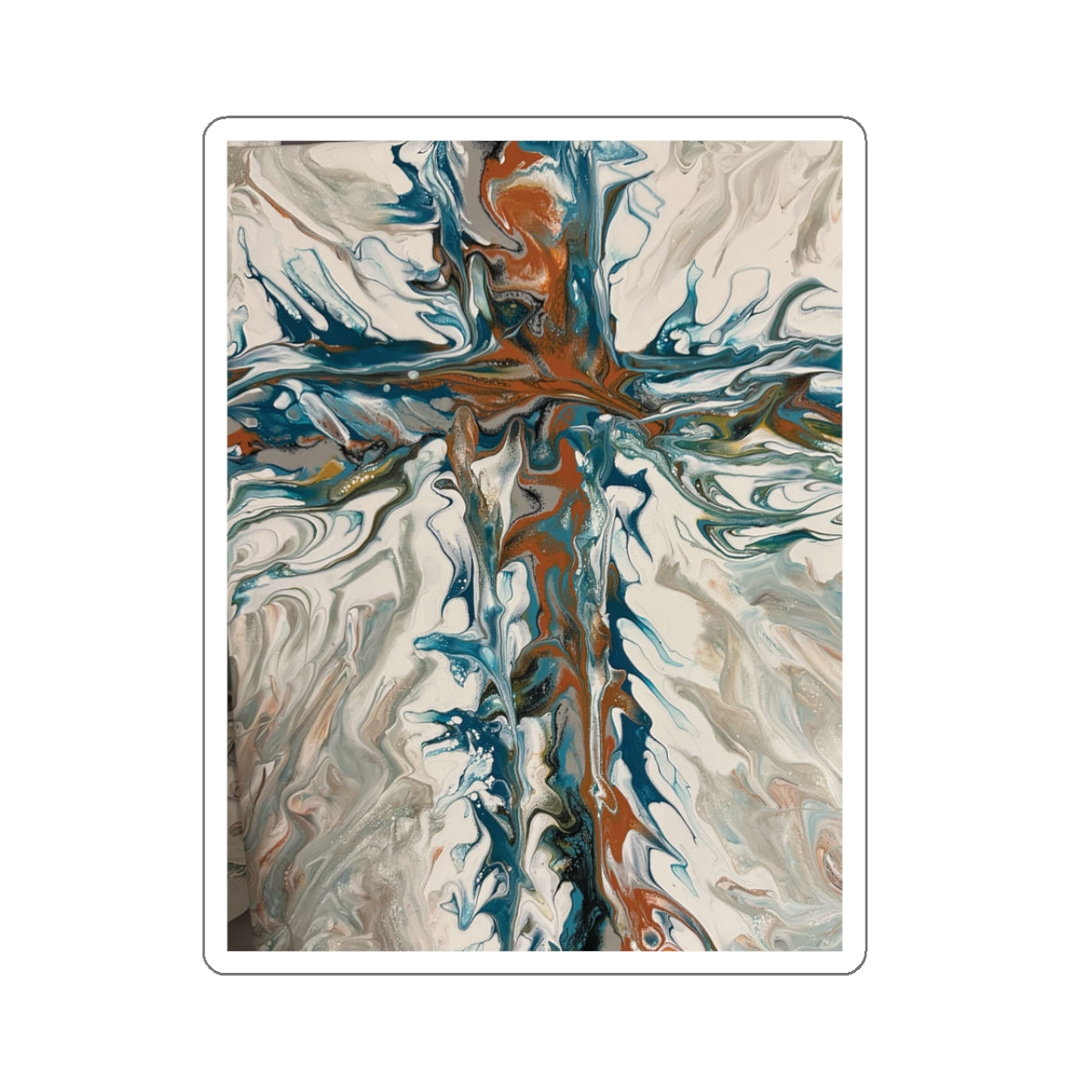 Fluid Cross- Kiss-Cut Stickers