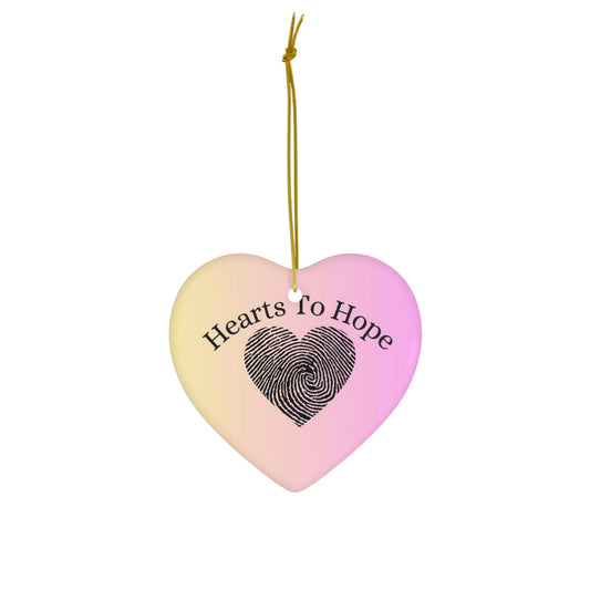 Help Hearts to Hope  Support Toys for Tots this holiday season!  Ceramic Ornament, 4 Shapes