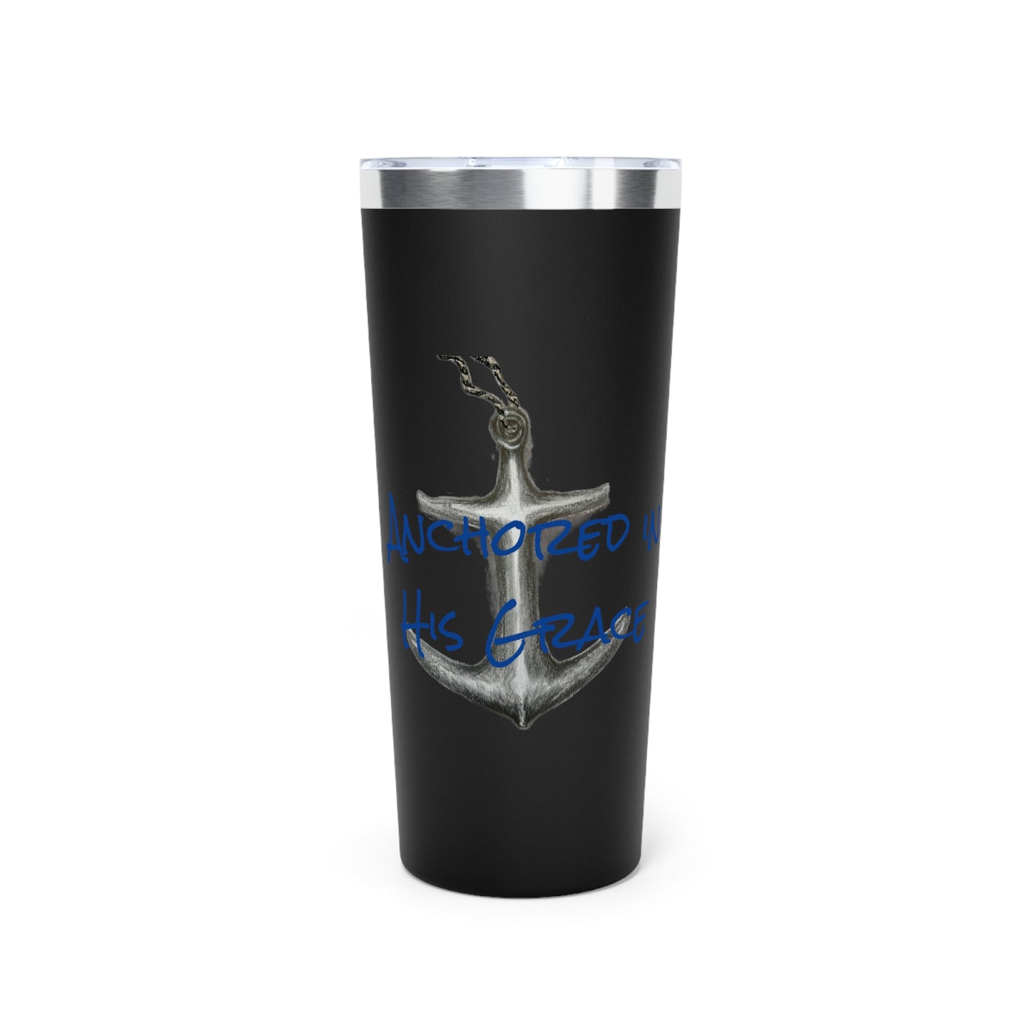 Anchored in His Grace    Copper Vacuum Insulated Tumbler, 22oz