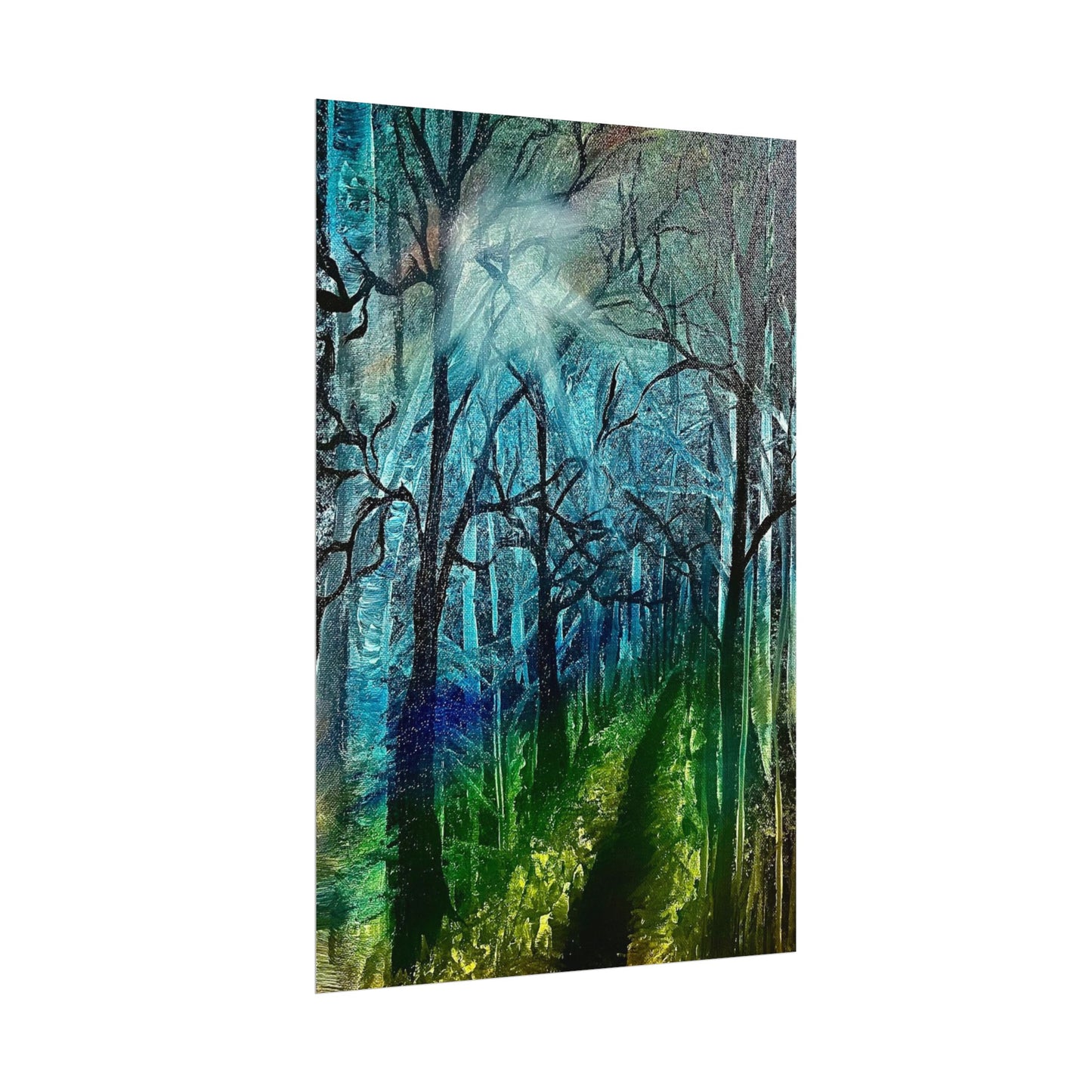 Quiet Walk....Textured Watercolor Matte Posters