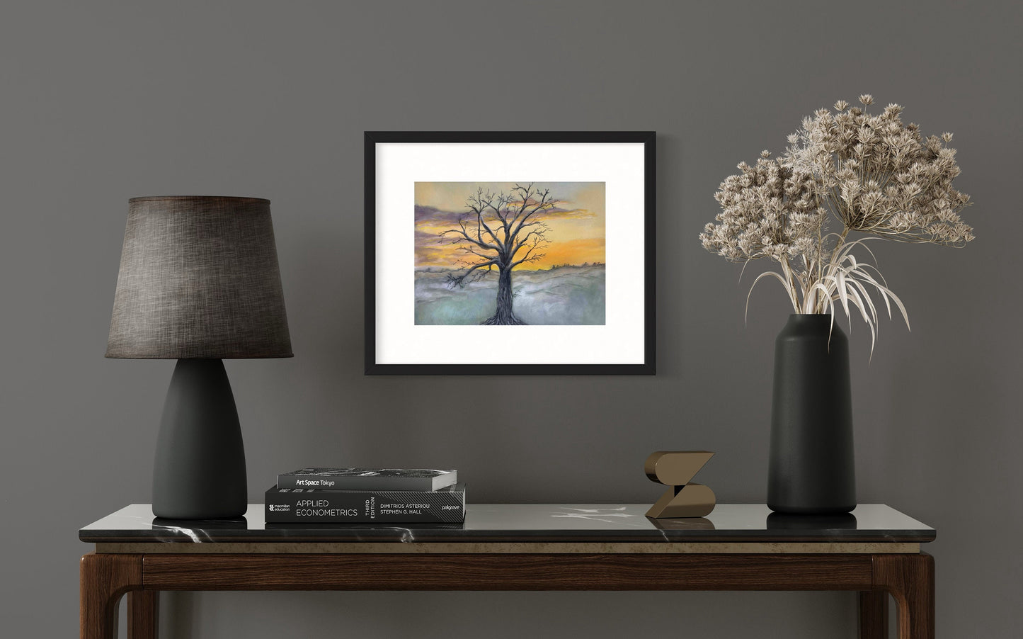 Original Pastel Art Print, The Lone Tree Wall Decor, Pretty picture, Landscape Scene, Giclee Museum Quality, Great Gift, New Home, Unframed