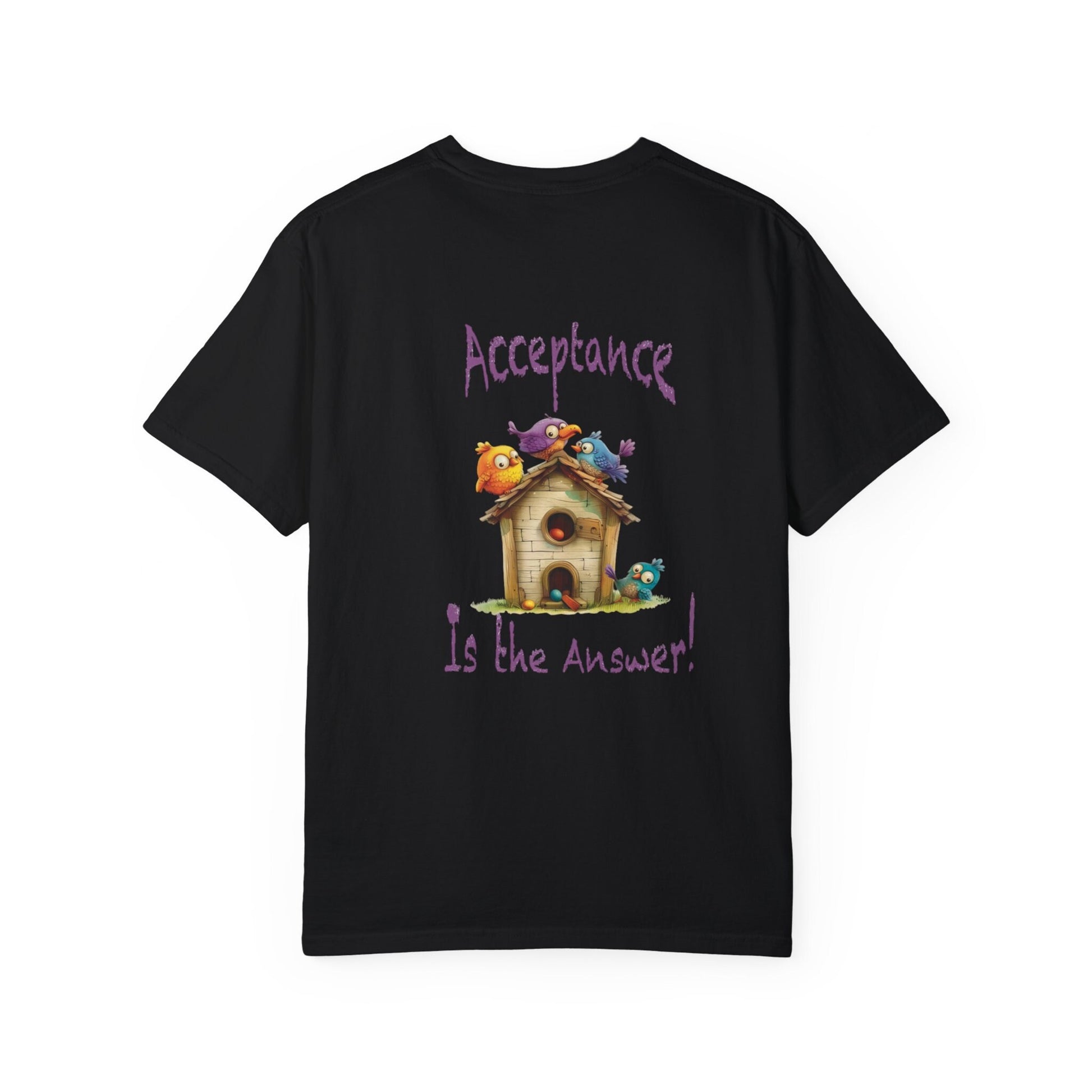 Vintage T-shirt Birds Retro Shirt Recovery Saying Acceptance is the Answer Odd Animal Clothing for Her Multiple Colors Extended Sizing