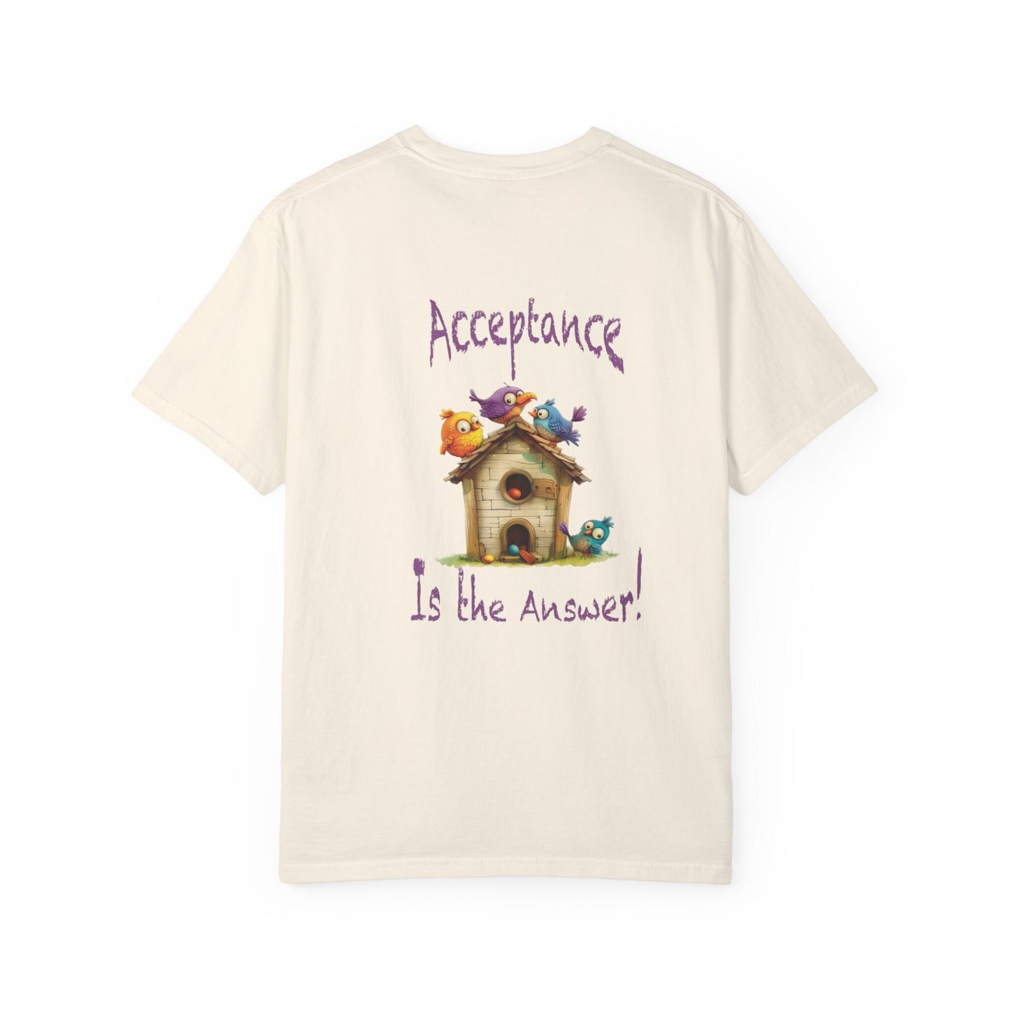 Vintage T-shirt Birds Retro Shirt Recovery Saying Acceptance is the Answer Odd Animal Clothing for Her Multiple Colors Extended Sizing