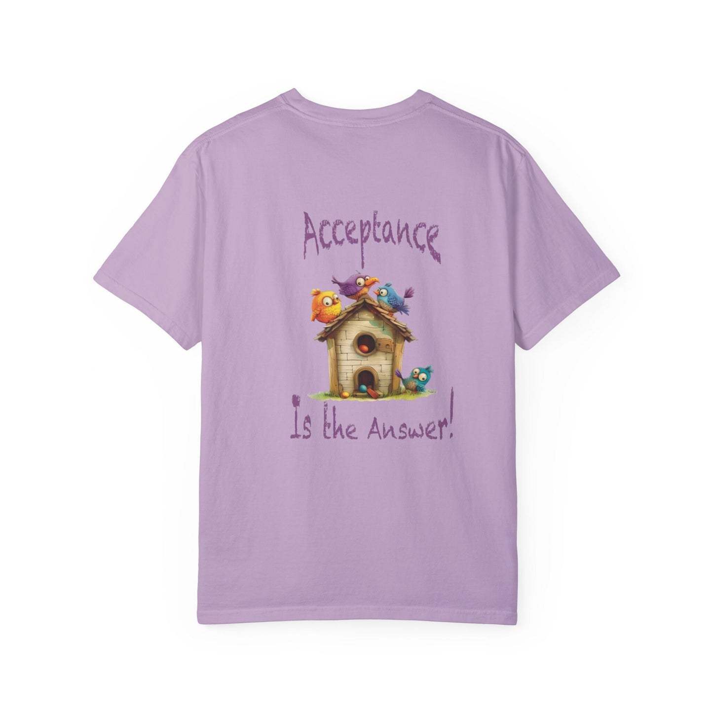 Vintage T-shirt Birds Retro Shirt Recovery Saying Acceptance is the Answer Odd Animal Clothing for Her Multiple Colors Extended Sizing