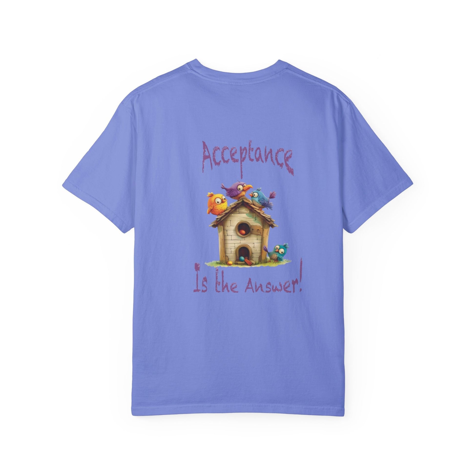 Vintage T-shirt Birds Retro Shirt Recovery Saying Acceptance is the Answer Odd Animal Clothing for Her Multiple Colors Extended Sizing