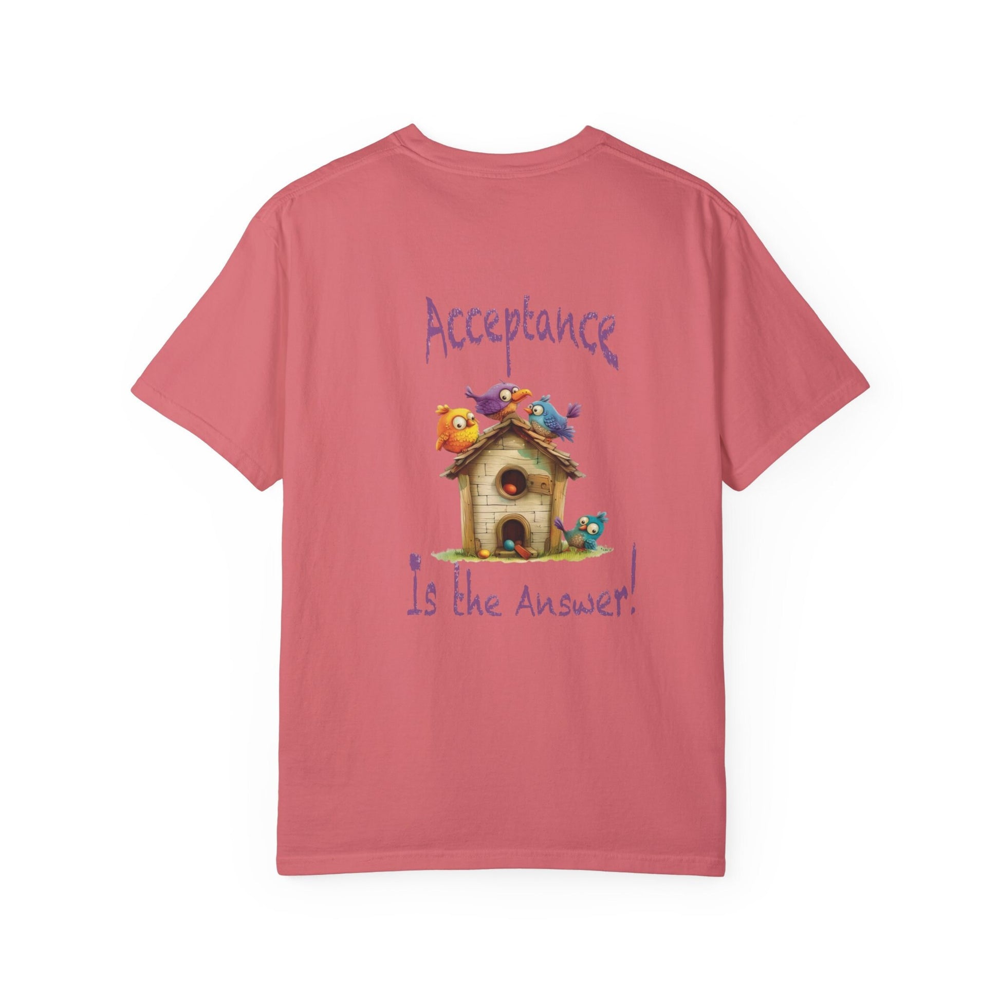 Vintage T-shirt Birds Retro Shirt Recovery Saying Acceptance is the Answer Odd Animal Clothing for Her Multiple Colors Extended Sizing