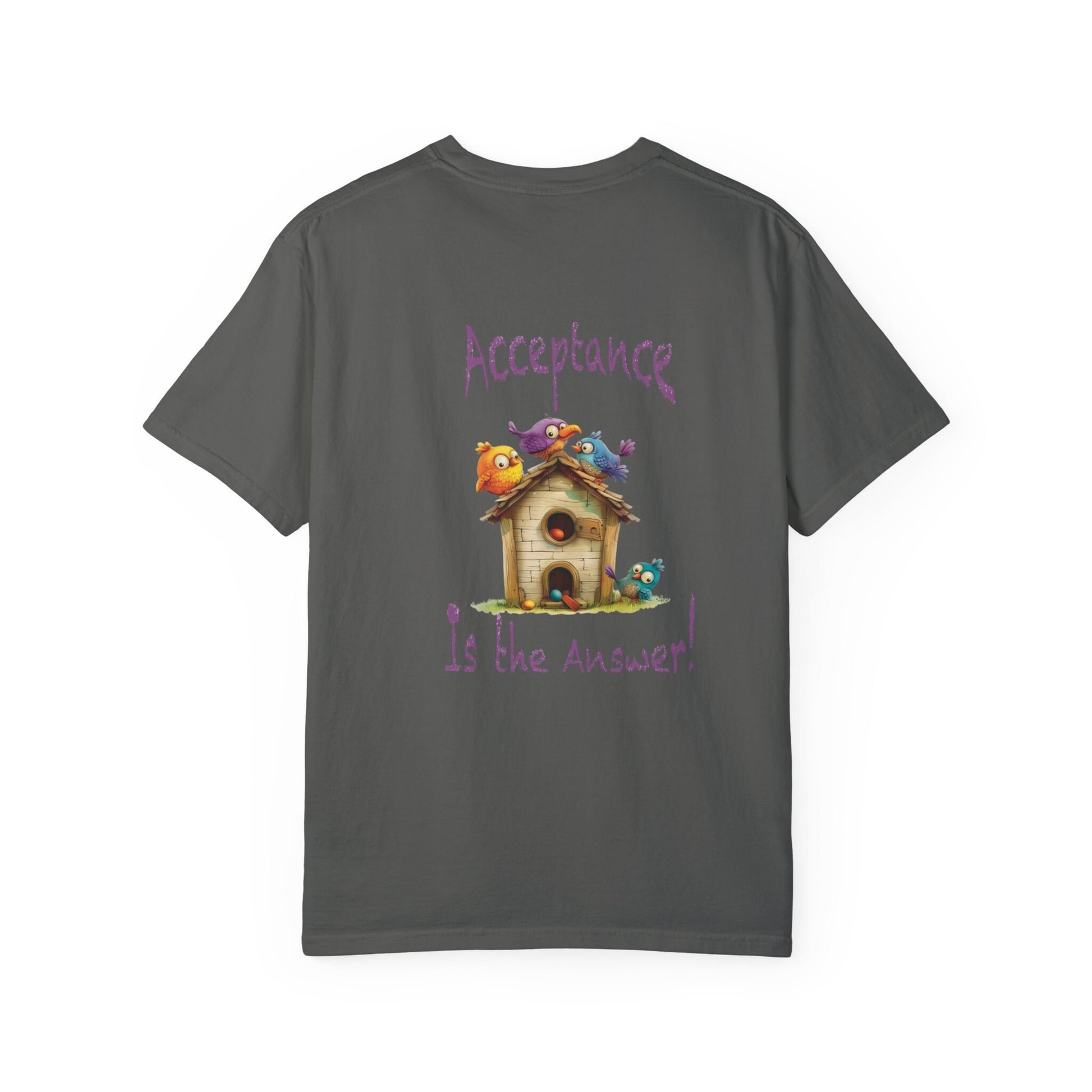 Vintage T-shirt Birds Retro Shirt Recovery Saying Acceptance is the Answer Odd Animal Clothing for Her Multiple Colors Extended Sizing