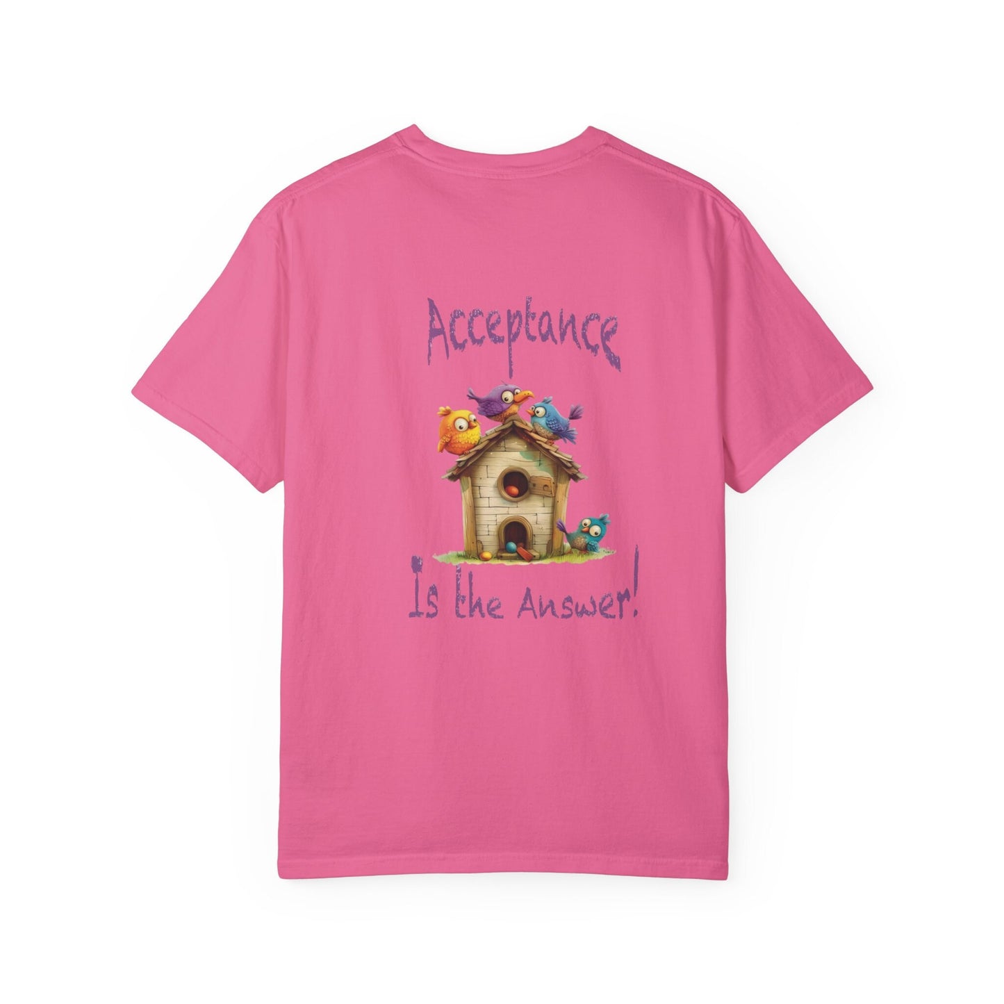 Vintage T-shirt Birds Retro Shirt Recovery Saying Acceptance is the Answer Odd Animal Clothing for Her Multiple Colors Extended Sizing