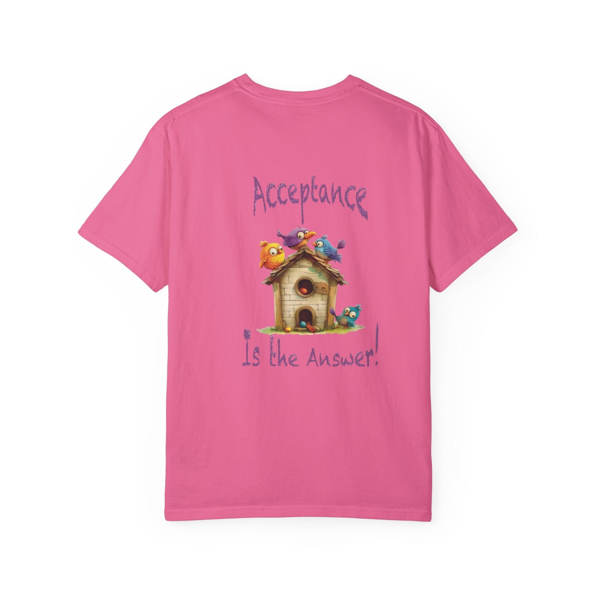 Vintage T-shirt Birds Retro Shirt Recovery Saying Acceptance is the Answer Odd Animal Clothing for Her Multiple Colors Extended Sizing