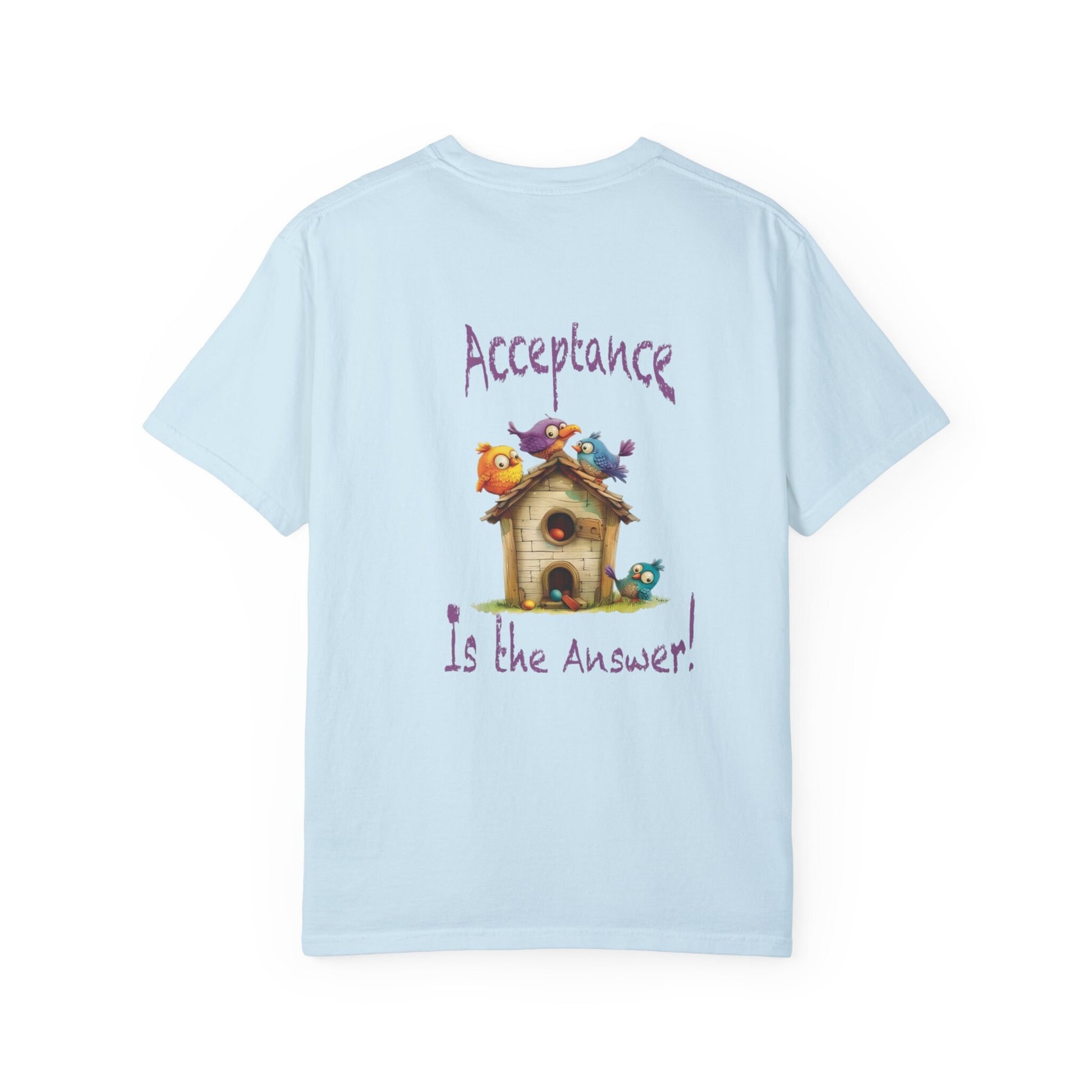 Vintage T-shirt Birds Retro Shirt Recovery Saying Acceptance is the Answer Odd Animal Clothing for Her Multiple Colors Extended Sizing